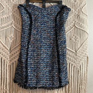 Lovers and Friends Strapless Tweed Mini Dress